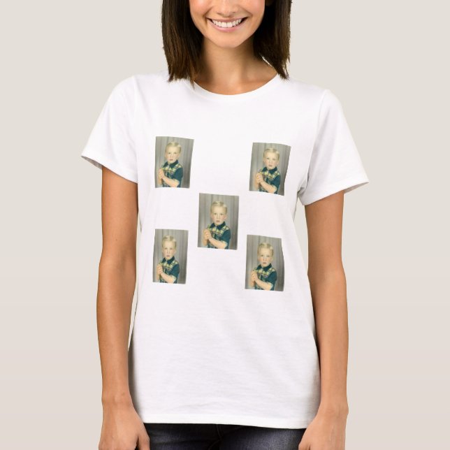 Trump's Childhood woman T-shirt-A Nostalgic Look T-Shirt (Front)