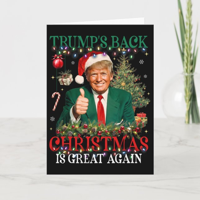 Trump's Ck Christmas Is Great Again Funny Trump Ch Card (Front)
