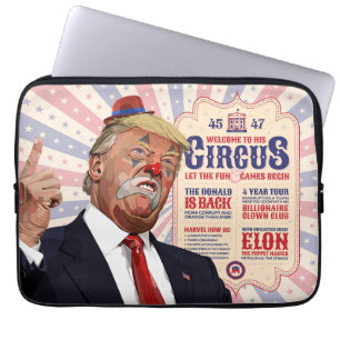 Trump's Clown Show Circus - Vintage Poster Design Laptop Sleeve