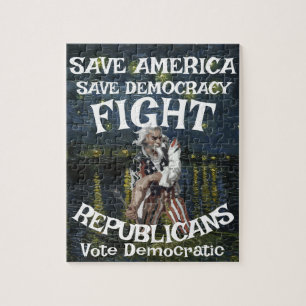 TRUMPS DEAD HG FV LF CELEBRATION PARTY LIFE TEE JIGSAW PUZZLE