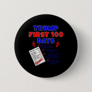 Trumps First 100 Days Worst Presidential Polls Eve 6 Cm Round Badge