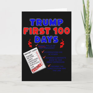 Trumps First 100 Days Worst Presidential Polls Eve Card