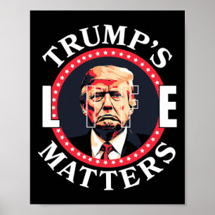 Trump's Life Problems Political Support For Donald Poster