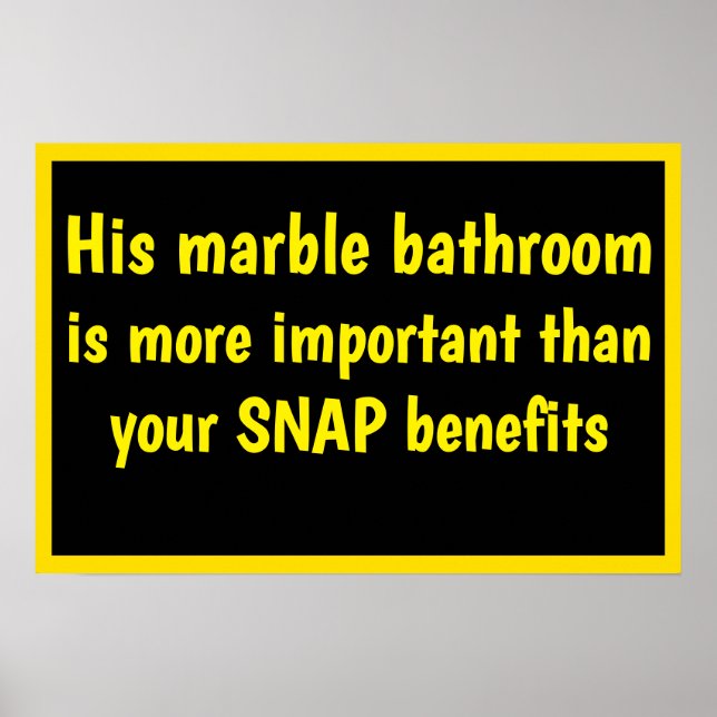 Trumps Marble Bathroom Poster (Front)