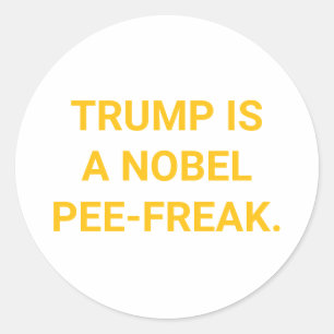 TRUMP'S NOBEL PEE-FREAK Hankamer Artjunkhaus Comic Classic Round Sticker