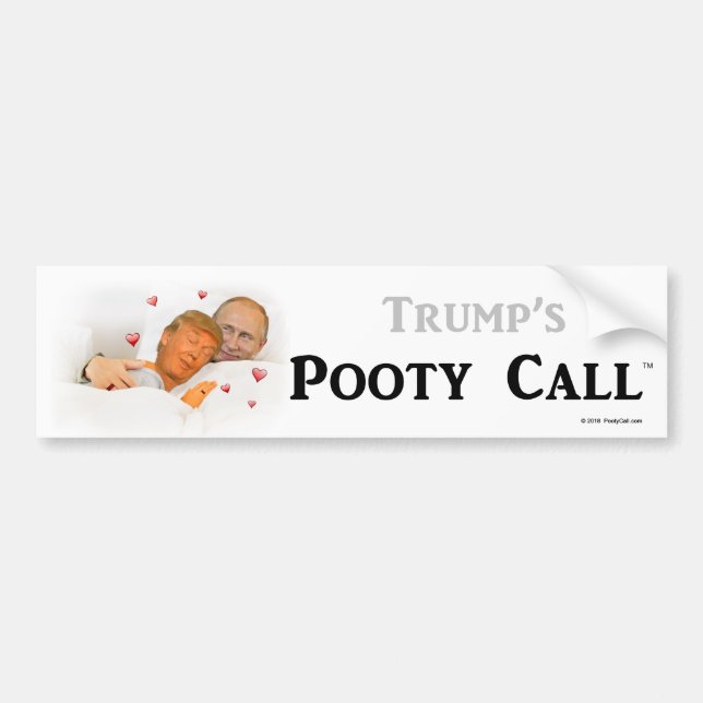 Trump's "Pooty Call" Bumper Sticker (Front)