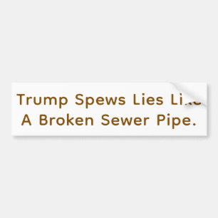 Trump's Sewer Lies Hankamer Artjunkhaus Comic Art Bumper Sticker