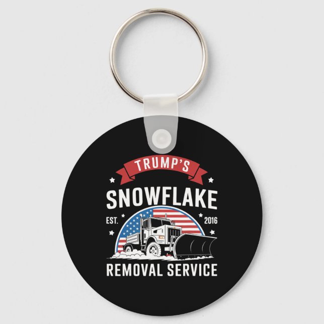 Trump's Snowflake Removal Service Christmas Versio Key Ring (Front)