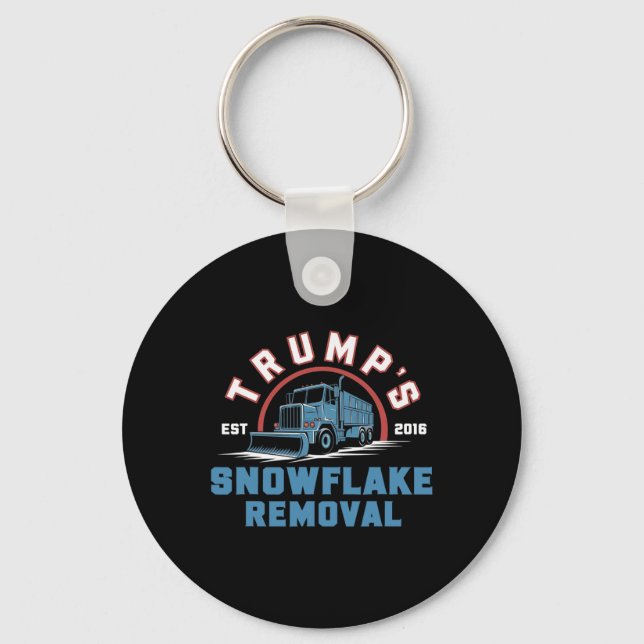 Trump's Snowflake Removal Service Funny Trump 2024 Key Ring (Front)