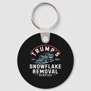Trumps Snowflake Removal Service Funny Trump 2024  Key Ring