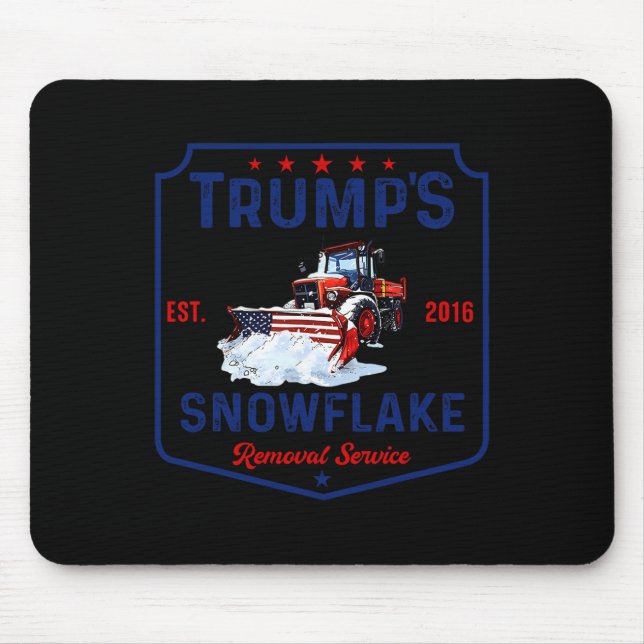 Trump's Snowflake Removal Service Funny Trump 2024 Mouse Mat (Front)