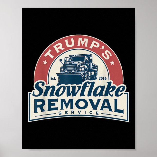 Trumps Snowflake Removal Service Funny Trump 2024  Poster (Front)