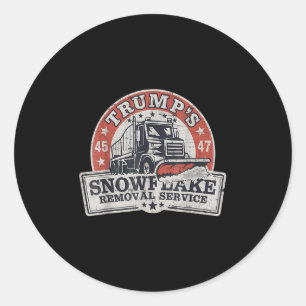 Trumps Snowflake Removal Service Funny Trump Classic Round Sticker