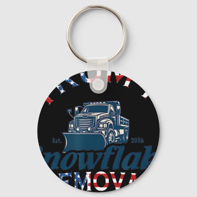 Trump's Snowflake Removal Service Funny Trump Vint Key Ring (Front)