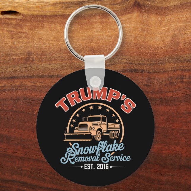 Trump's Snowflake Removal Service Trump 2024  Key Ring (Front)