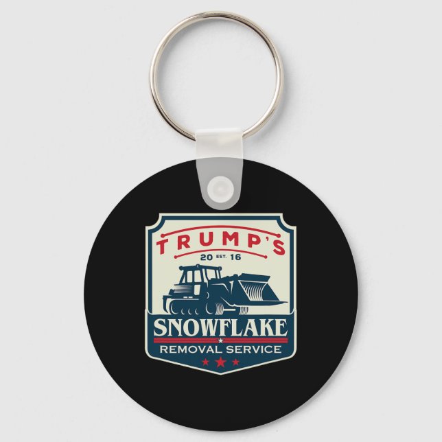 Trump's Snowflake Rmoval Service Funny Donald Trum Key Ring (Front)