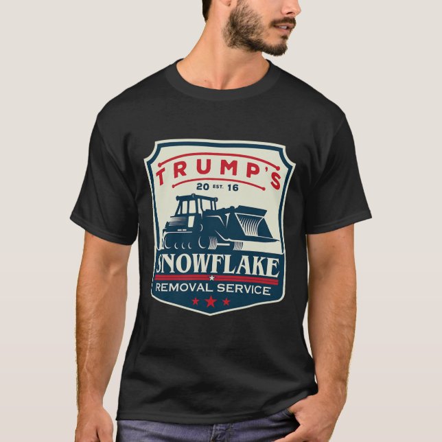 Trump's Snowflake Rmoval Service Funny Donald Trum T-Shirt (Front)
