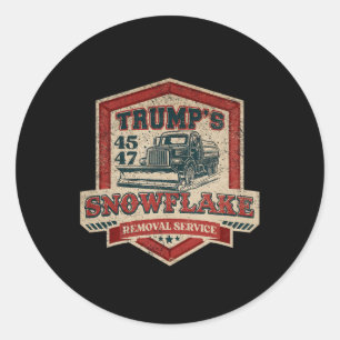 Trump's Snowflake Rmoval Service Funny Trump Chris Classic Round Sticker