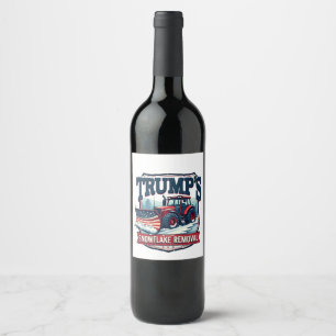 Trump's Snowflake Rmoval Service Inauguration Day Wine Label