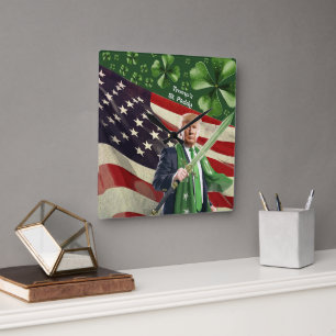 Trump's St. Paddy Square Wall Clock