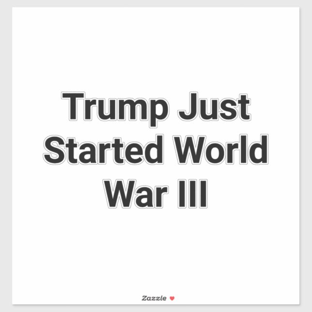 Trump's World War 3 Peace Hankamer Artjunkhaus Art (Sheet)