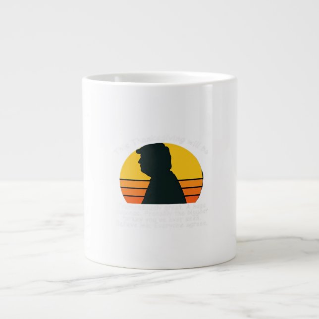 Trumpsgiving Design Large Coffee Mug (Front)