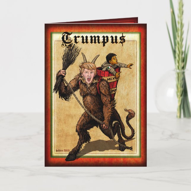 TRUMPUS - SEASON's GREEDINGS Holiday Card (Front)