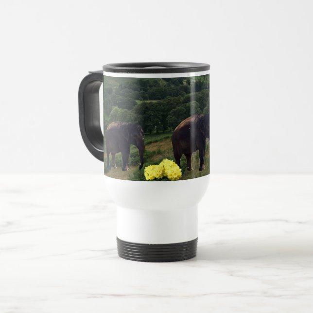 Trundling Elephants Mug (Front Left)