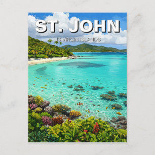 Trunk Bay St. John US Virgin Islands Postcard