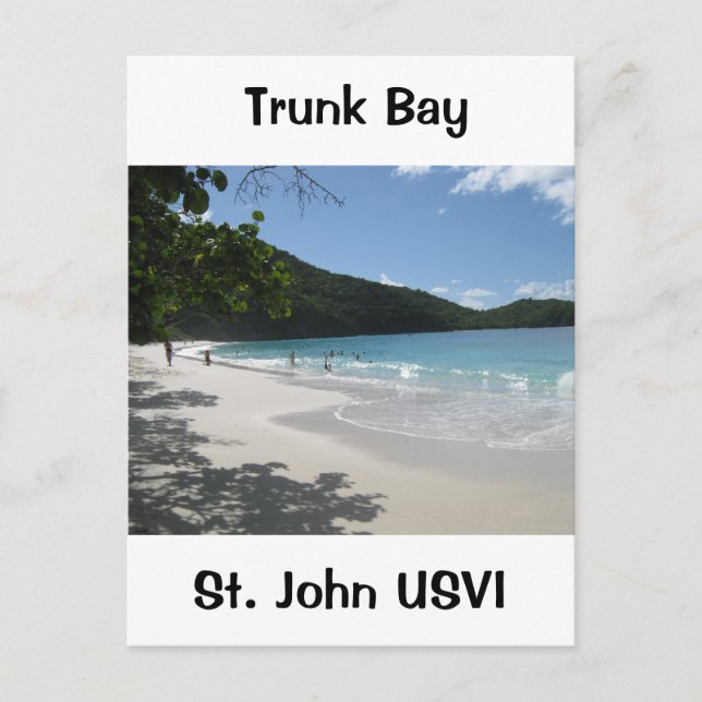 Trunk Bay, St. John USVI Postcard (Front)