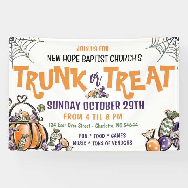 Trunk or Treat Banner  (Horizontal)