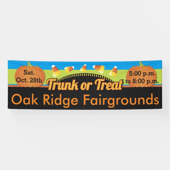 Trunk or Treat Candy Corn Banner (Horizontal)