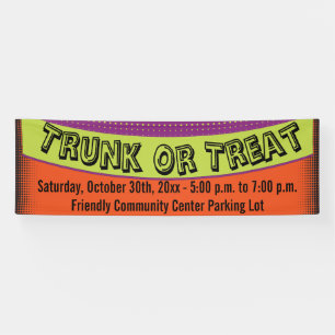 Trunk Or Treat Colourful Fun Banner