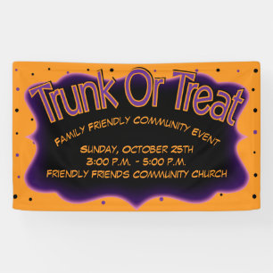 Trunk or Treat Community Church Event Banner