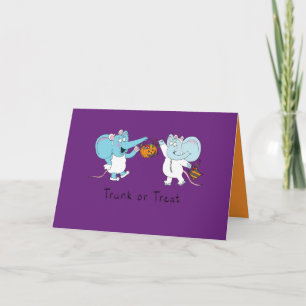 Trunk or Treat - Elephant Halloween Greeting Card