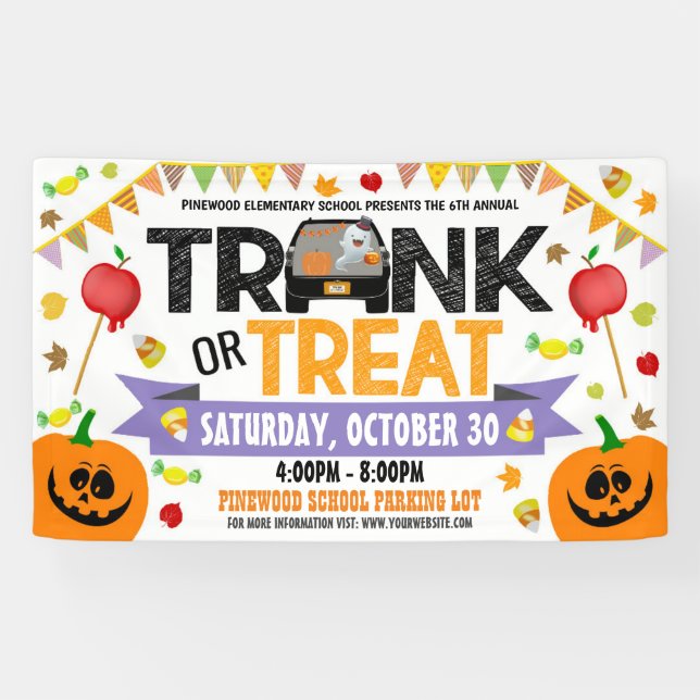 Trunk or Treat Halloween Banner (Horizontal)