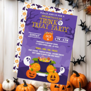 Trunk or Treat Halloween party Invitation