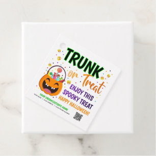 Trunk or Treat Halloween QR Code Treat Favour Tags