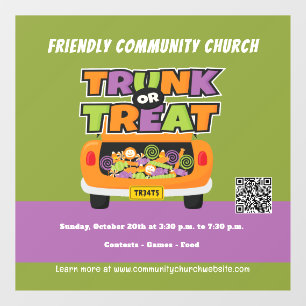 Trunk or Treat Halloween Window Cling