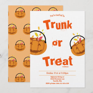 Trunk or Treat Kid’s Halloween Invitation