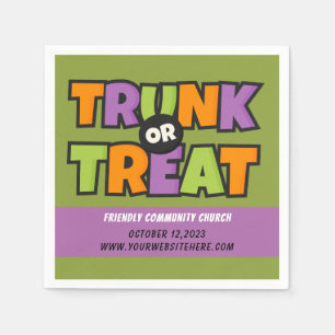 Trunk or Treat Party Church Event Napkin