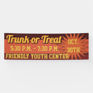 Trunk or Treat Starburst Banner