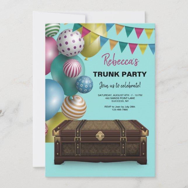 Trunk Party Invitations (Front)