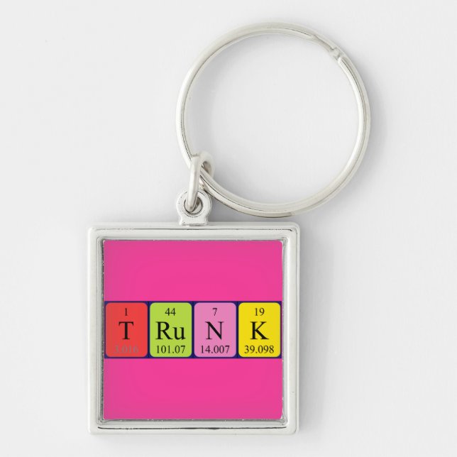 Trunk periodic table keyring (Front)