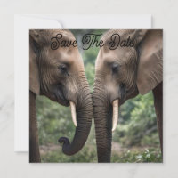 "Trunk to Trunk: A Gentle Elephant Embrace"