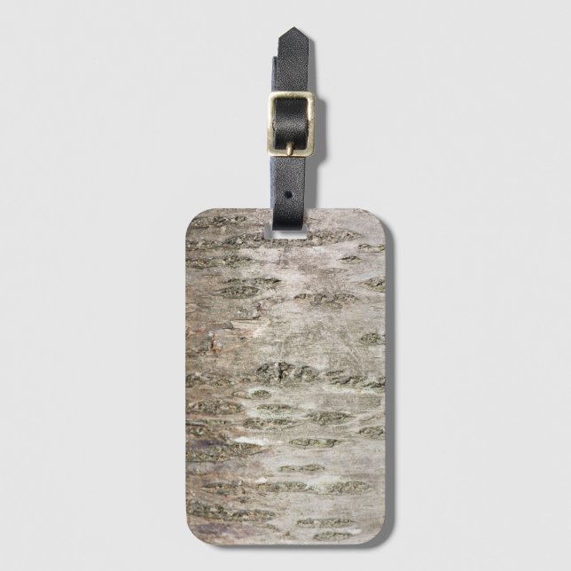 Trunk tree bark pattern luggage tag (Front Vertical)