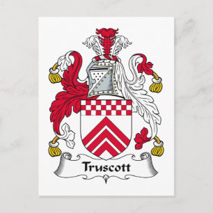 Truscott Family Crest Postcard