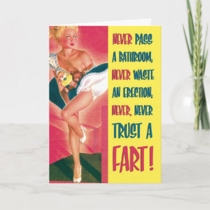 Trust A Fart Funny Birthday Card