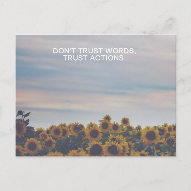 Trust Actions Postcard (Front)