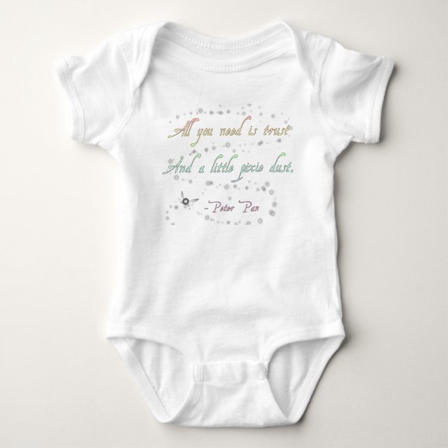 Trust and Pixie Dust Baby Bodysuit (Front)